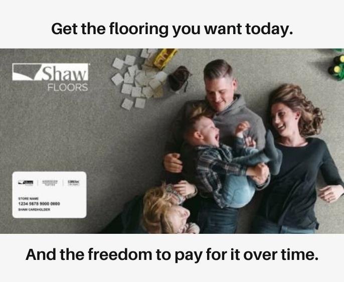 Get the flooring you want today and the freedom to pay over time.