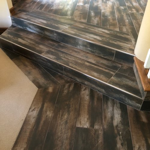 hard flooring on steps - Castillo's Carpet Shack in Riverside, CA